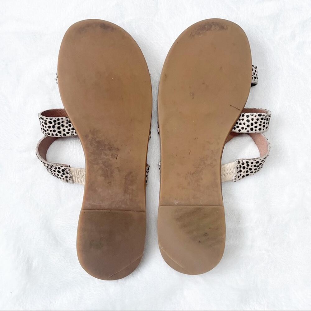 Madewell Llana slide sandal spotted calf hair flat size 7 - Picture 6 of 7